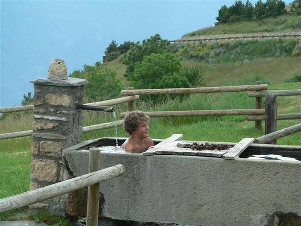 Bagno nella fontana